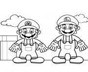 Coloriage mario et luigi super mario galaxy 2