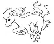 Coloriage pokemon ponyta