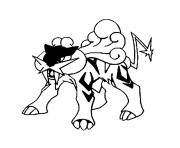 Coloriage pokemon raikou