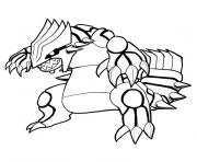 Coloriage pokemon de groudon