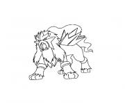 Coloriage pokemon entei