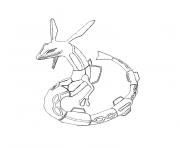 Coloriage pokemon rayquaza