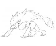 Coloriage pokemon zoroark