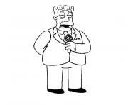 Coloriage kent brockman simpson