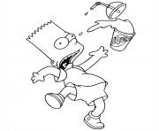 Coloriage les simpson bart