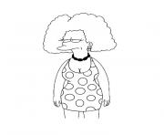 Coloriage selma bouvier simpson