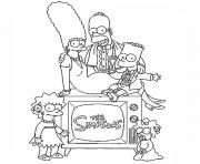 Coloriage les simpson en famille