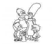 Coloriage simpson famille