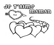 Coloriage coeur maman