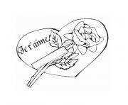 Coloriage coeur je t aime