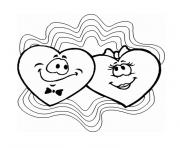 Coloriage coeur saint valentin