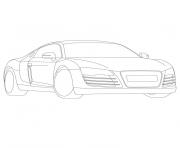 Coloriage voiture audi r8