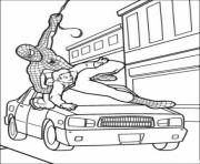 Coloriage voiture spiderman