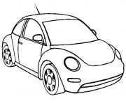 Coloriage dessin voiture coccinelle