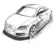 Coloriage image voiture audi