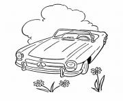 Coloriage dessin voiture decapotable