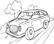 Coloriage voiture familiale