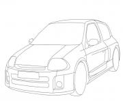 Coloriage dessin voiture clio