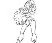 Coloriage winx layla enchantix