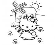 Coloriage hello kitty en robe