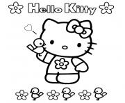 Coloriage hello kitty facile