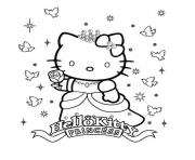 Coloriage hello kitty en princesse