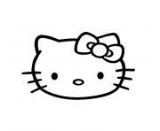 Coloriage tete hello kitty