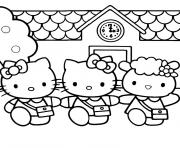 Coloriage hello kitty et ses amis