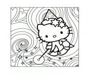 Coloriage hello kitty magique