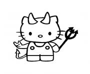 Coloriage hello kitty punk