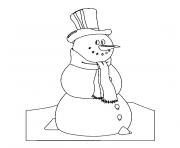 Coloriage bonhomme de neige noel