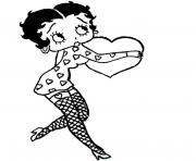 Coloriage betty boop noel