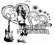 Coloriage de noel hannah montana