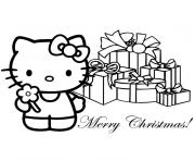 Coloriage noel hello kitty