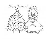 Coloriage noel princesse