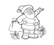 Coloriage pere noel rigolo