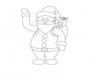 Coloriage pere noel simple