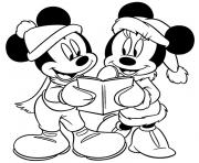 Coloriage noel disney mickey