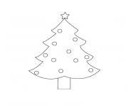 Coloriage sapin de noel simple