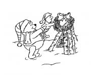 Coloriage de noel winnie l ourson