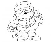 Coloriage pere noel hotte