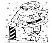 Coloriage pere noel en couleur