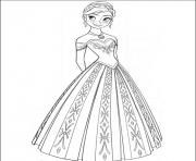 Coloriage anna la belle princesse