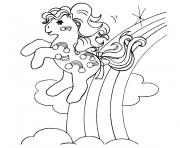 Coloriage petit poney volant