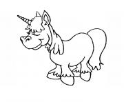 Coloriage poney licorne