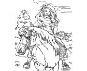 Coloriage barbie poney