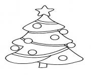 Coloriage sapin de noel simple_1