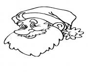 Coloriage pere noel portrait