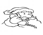 Coloriage pere noel telephone