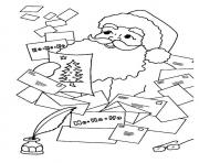 Coloriage dessin pere noel lettres